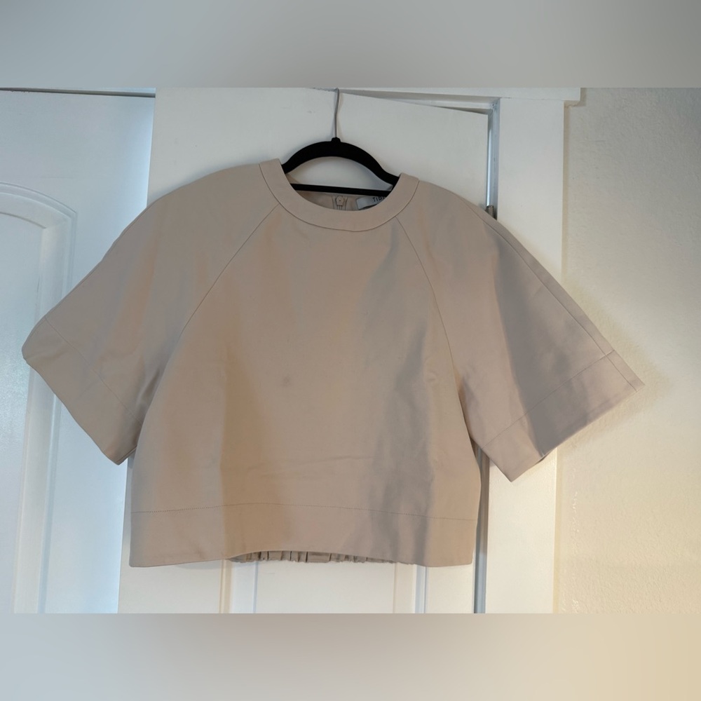 Tibi Beige Cropped Top